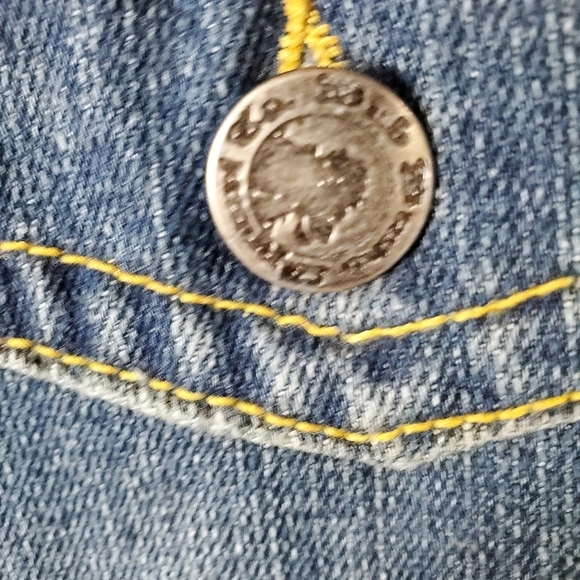 Vintage 90s Wide Leg Jeans 38W x  32L Hip Hop Y2K Streetwear - Picture 9 of 16